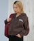 RVCA/NEAT ZIP HOODIE パーカー ジップアップフーディー クロップド丈 BF044-014 ルーカ レディース ムラサキスポーツ