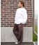 RVCA/ロングパンツ バギー スウェットパンツ ロゴ ワンポイント WIDE SWEAT NEAT LONG PANTS BF044-P71 ルーカ レディース ムラサキスポーツ