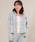 【限定】RIKKAFEMME/長袖 デニムシャツ スウェット シャツジャケット セットアップ対応 RF25FW19 リッカファム レディース ムラサキスポーツ限定