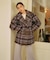 【限定】RIKKA FEMME/ジャケット チェック柄 コート ブークレージャケット RF25FW24 リッカファム レディース ムラサキスポーツ限定