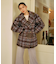 【限定】RIKKA FEMME/ジャケット チェック柄 コート ブークレージャケット RF25FW24 リッカファム レディース ムラサキスポーツ限定