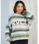 RVCA/ニット セーター クルーネック ロゴ ボーダー グラデーション RS BIG RVCA KNIT BF044-651 ルーカ レディース ムラサキスポーツ