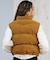 RVCA/ベスト スエード ロゴ DEVON SUEDET PUFFER VEST BF044-755 ルーカ レディース ムラサキスポーツ