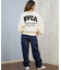 RVCA/ニット セーター バックプリント ロゴ ARCH RVCA MATCH CREW KNIT BF044-P65 ルーカ レディース ムラサキスポーツ