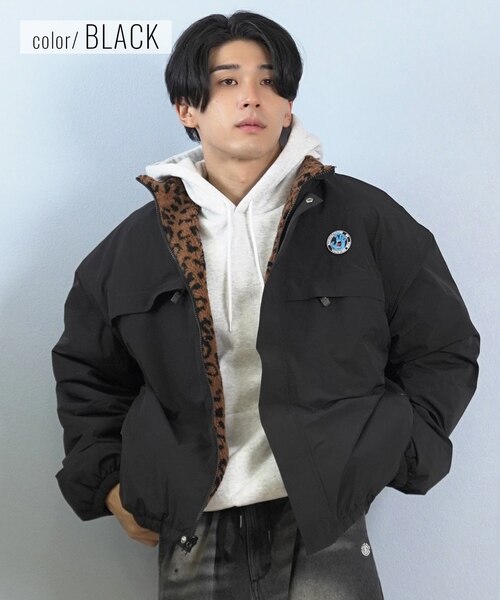 SANTACRUZ/アウター リバーシブル ジャケット ボア レオパード柄 MFG