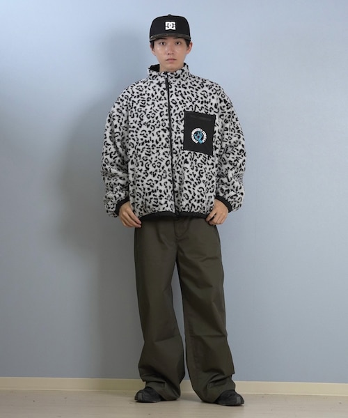 SANTACRUZ/アウター リバーシブル ジャケット ボア レオパード柄 MFG