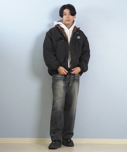 SANTACRUZ/アウター リバーシブル ジャケット ボア レオパード柄 MFG