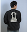 GRIZZLY/G25FW-4302 EMBROIDERY BEAR CREW NECK  長袖 裏起毛 クルーネックトレーナー スウェット バックプリント グリズリー メンズ ムラサキスポーツ