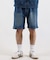 【限定】 DEAR LAUREL/DL26S-3306 カットデニムショートパンツ CUT DNM SHORTS ハーフパンツ シンプル ディアローレル メンズ ムラサキスポーツ限定