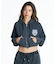 【限定】ROXY/別注 WAVE CLUB HOODIE RZP261646M ジップアップ パーカー クロップド丈 裏毛 ロキシー レディース ムラサキスポーツ限定