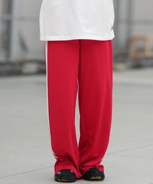J.S.B. レッドジャージ Sサイズ adidas/DO004 W STADIUM MESHパンツ セットアップ対応 ジャージ