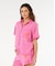 RIP CURL/071WSH ブラウス シャツ 半袖シャツ セットアップ対応 HOTEL MALIBU EMBROID インポート リップカール レディース ムラサキスポーツ
