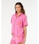 RIP CURL/071WSH ブラウス シャツ 半袖シャツ セットアップ対応 HOTEL MALIBU EMBROID インポート リップカール レディース ムラサキスポーツ