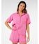 RIP CURL/071WSH ブラウス シャツ 半袖シャツ セットアップ対応 HOTEL MALIBU EMBROID インポート リップカール レディース ムラサキスポーツ