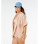 RIP CURL/07RWSH ブラウス シャツ 半袖シャツ セットアップ対応 SURF STRIPE S/S SHIRT インポート リップカール レディース ムラサキスポーツ