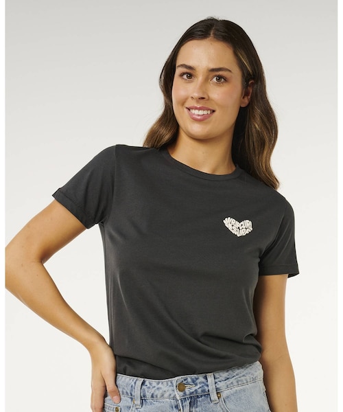 RIP CURL/0MWWTE 半袖Tシャツ RC HEART LOGOS TEE インポート リップ