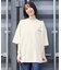 NEW ERA/14856673 半袖 オーバーサイズド コットン Tシャツ Logo Archive クリーム ニューエラ レディース ムラサキスポーツ