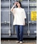 NEW ERA/14856673 半袖 オーバーサイズド コットン Tシャツ Logo Archive クリーム ニューエラ レディース ムラサキスポーツ