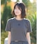 NEW ERA/14857958 Women's 半袖 ミニ Tシャツ スクエアロゴ チャコールグレー ニューエラ レディース ムラサキスポーツ