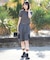 NEW ERA/14857958 Women's 半袖 ミニ Tシャツ スクエアロゴ チャコールグレー ニューエラ レディース ムラサキスポーツ