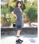 NEW ERA/14857958 Women's 半袖 ミニ Tシャツ スクエアロゴ チャコールグレー ニューエラ レディース ムラサキスポーツ