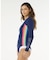 RIP CURL/19YWRV 水着 ビキニ UPF50+ ラッシュガード Surf Stripe UPF Surf Suit リップカール レディース ムラサキスポーツ