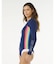 RIP CURL/19YWRV 水着 ビキニ UPF50+ ラッシュガード Surf Stripe UPF Surf Suit リップカール レディース ムラサキスポーツ
