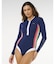 RIP CURL/19YWRV 水着 ビキニ UPF50+ ラッシュガード Surf Stripe UPF Surf Suit リップカール レディース ムラサキスポーツ