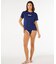 RIP CURL/1A0WRV ラッシュガード UPF50+ 半袖Tシャツ SURF TIDE SS SURF LITE UVケア インポート リップカール レディース ムラサキスポーツ