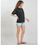 RIP CURL/RCL6S-4306 ラッシュガード 半袖Tシャツ UVケア BOXY WIDE FIT TEE リップカール レディース ムラサキスポーツ