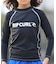 RIPCURL/キッズ RCK6S-4301 BLADE LOGO KIDS RASH 水着 対塩素 長袖 ラッシュガード 男の子 女の子 ムラサキスポーツ