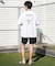 NEWERA/14774256 水着 吸水速乾 耐塩素 耐海水 水陸両用 ラッシュガード 半袖 Tシャツ ニューエラ メンズ ムラサキスポーツ