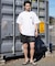 NEWERA/14774259 水着 吸水速乾 耐塩素 耐海水 水陸両用 ラッシュガード 半袖 Tシャツ ニューエラ メンズ ムラサキスポーツ