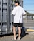 NEWERA/14774259 水着 吸水速乾 耐塩素 耐海水 水陸両用 ラッシュガード 半袖 Tシャツ ニューエラ メンズ ムラサキスポーツ