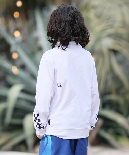 QUIKSILVER/キッズ 水着 CHECKER ZIP YOUTH ジップラッシュガード