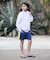 QUIKSILVER/キッズ 水着 CHECKER ZIP YOUTH ジップラッシュガード UPF50+ 接触冷感 速乾 クイックシルバー 男の子 ムラサキスポーツ