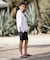 QUIKSILVER/キッズ 水着 CHECKER ZIP YOUTH ジップラッシュガード UPF50+ 接触冷感 速乾 クイックシルバー 男の子 ムラサキスポーツ