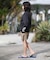 QUIKSILVER/キッズ 水着 CHECKER ZIP YOUTH ジップラッシュガード UPF50+ 接触冷感 速乾 クイックシルバー 男の子 ムラサキスポーツ