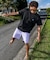 QUIKSILVER/QLY261019 RETRO MOOD SS サーフTシャツ 速乾 半袖Tシャツ クイックシルバー メンズ ムラサキスポーツ