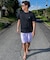 QUIKSILVER/QLY261019 RETRO MOOD SS サーフTシャツ 速乾 半袖Tシャツ クイックシルバー メンズ ムラサキスポーツ