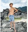 QUIKSILVER/KBS262002 水着 トランクス 水陸両用 4WAYストレッチ 速乾 ボタニカル柄 クイックシルバー キッズ 男の子 女の子 ムラサキスポーツ