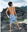 QUIKSILVER/KBS262002 水着 トランクス 水陸両用 4WAYストレッチ 速乾 ボタニカル柄 クイックシルバー キッズ 男の子 女の子 ムラサキスポーツ