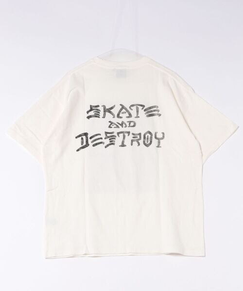 THRASHER/262TH1ST083 古着風 ヴィンテージ加工 半袖 Tシャツ