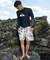QUIKSILVER/水着 QLY261002 ラッシュガード 長袖 Tシャツ ロンT UVカット 速乾 ストレッチ クイックシルバー メンズ ムラサキスポーツ