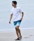 RIPCURL/水着 RCM6S-4305 UPF50＋ 水陸両用 半袖 Tシャツ UVケアラッシュガード リップカール メンズ ムラサキスポーツ
