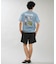RIPCURL/水着 RCM6S-4306 UPF50＋ 水陸両用 STICKER ICON RASH UVケアラッシュガード 半袖 Tシャツ リップカール メンズ ムラサキスポーツ
