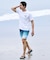 RIPCURL/水着 RCM6S-4307 UPF50＋ 水陸両用 半袖 Tシャツ UVケアラッシュガード リップカール メンズ ムラサキスポーツ