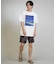 【限定】THREEWEATHER/水着 TW6S-4301 「永井博コラボ」半袖 Tシャツ ラッシュガード UVケア 水陸両用 スリーウェザー メンズ ムラサキスポーツ