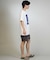 【限定】THREEWEATHER/水着 TW6S-4301 「永井博コラボ」半袖 Tシャツ ラッシュガード UVケア 水陸両用 スリーウェザー メンズ ムラサキスポーツ