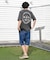 【限定】RVCA/BG041P03 半袖 Tシャツ バックプリント CIRCLE BALANCE OE ST ルーカ メンズ ムラサキスポーツ限定